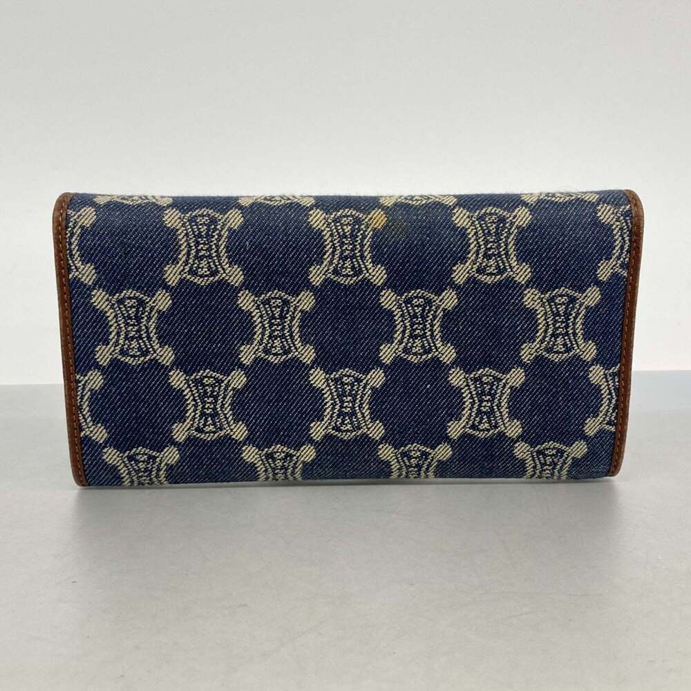 Celine Macadam Long Wallet, Denim Blue/Brown, Women's - Picture 9 of 9